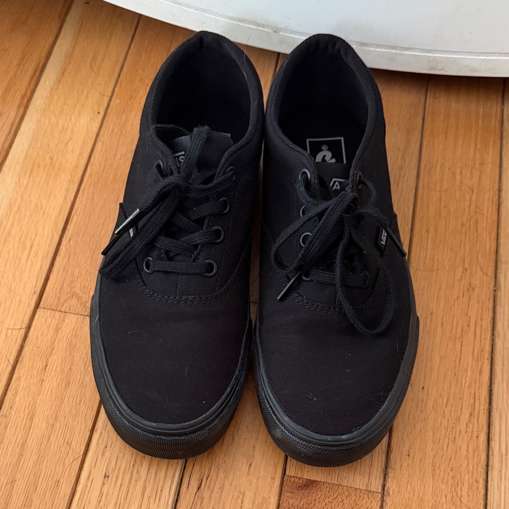 Vans All-Black Canvas Sneakers